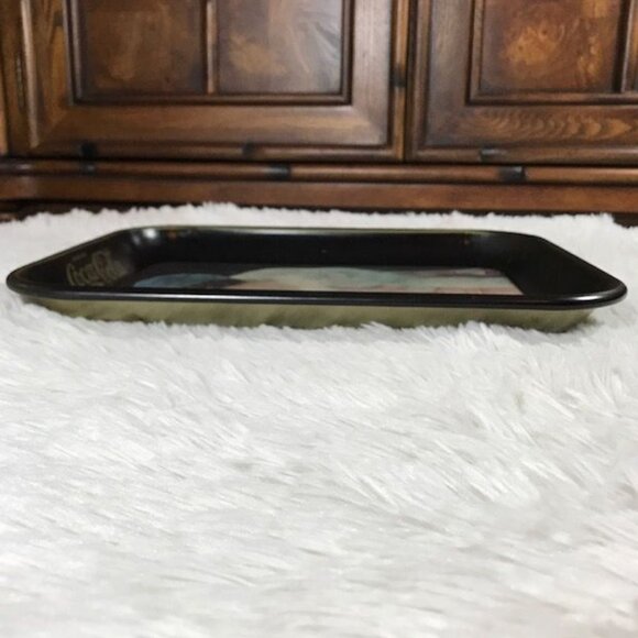 Vintage Coca-Cola Nostalgia Fashion Fur Cheers Lady Rectangular Tray - Picture 7 of 11